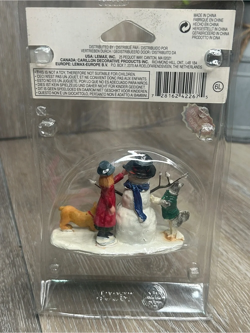 Lemax Making A Friend Snowman & Dogs Figurine Michaels Exclusive NIP 2014